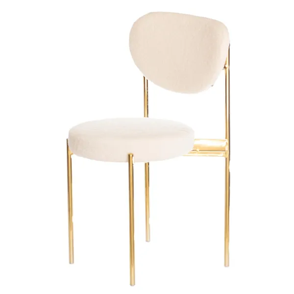 Gold TEMPO chair with TEDDY back and seat