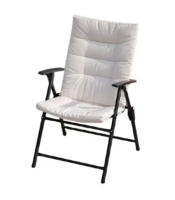 BEAVER white folding armchair