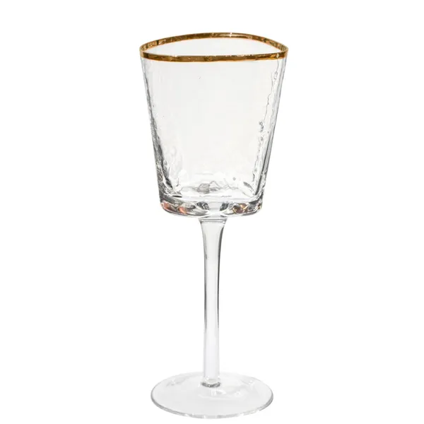 EVANS glass with gold rim