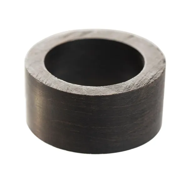 GRIS black wooden napkin ring — modern matte finish for contemporary event decor.