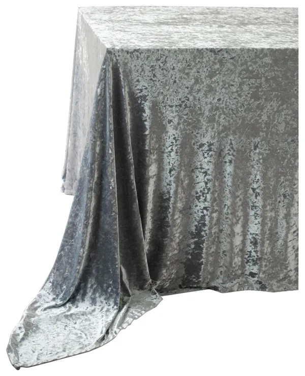 SHINY VELVET rectangular tablecloth HUGO in grey #826