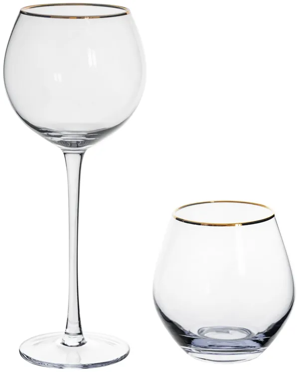Clear ALONSO glass, set of 2