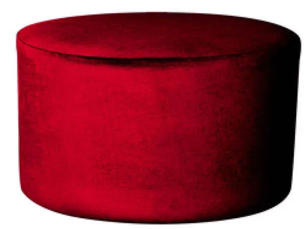 Large round NORMAN pouf, cherry color #342