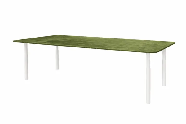 MOTIF KIDS rectangular table with BGRASS GREEN VELVET top #115
