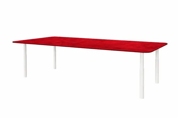 MOTIF KIDS rectangular table with ICE RED VELVET top #318