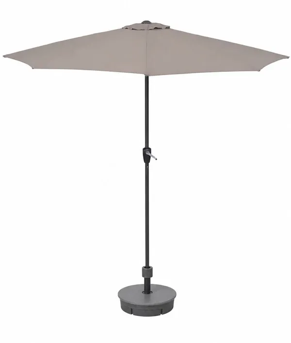 Outdoor rental umbrella with water-fill base for events