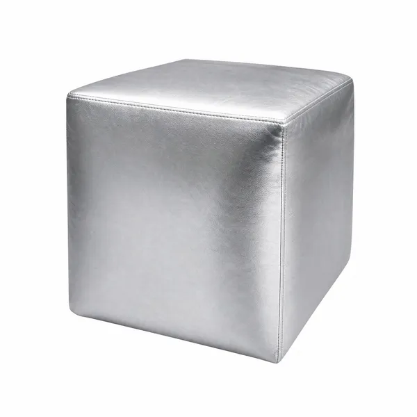 ARNO medium cube pouf, silver