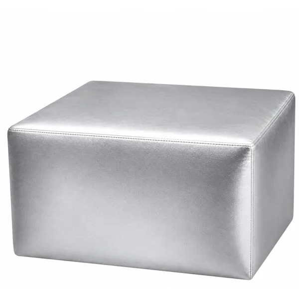 Cube pouf ARNO large, silver