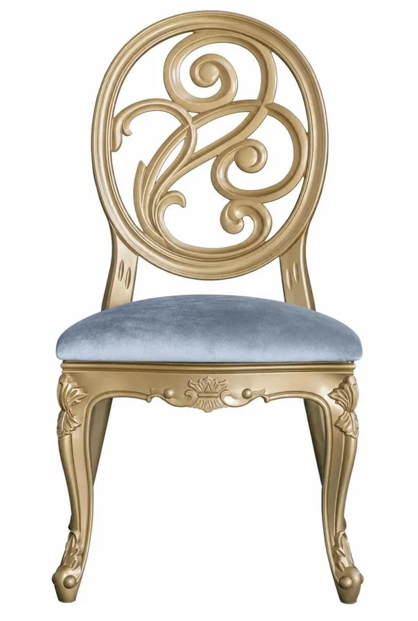 ORPHEUS chair velvet blue grey #309