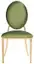 Gold DUPONT velvet chair, ice green #315