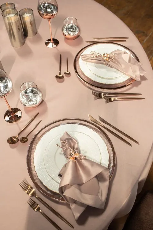 Round Table Rose Gold Elegance