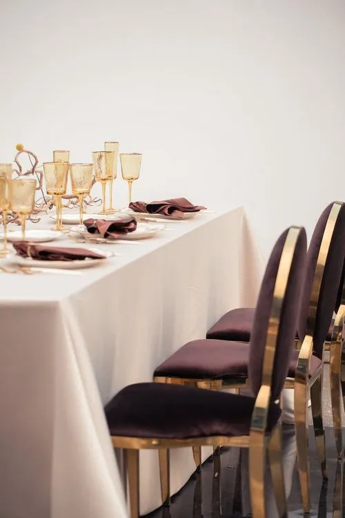 The Rectangular Table in Gold & Chocolate