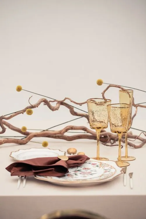 The Rectangular Table in Gold & Chocolate