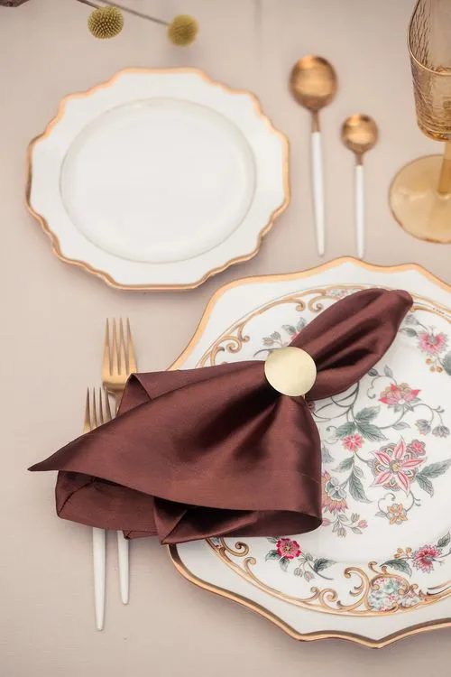 The Rectangular Table in Gold & Chocolate