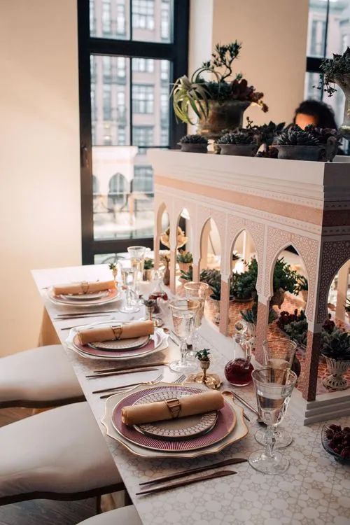 Arabesque Accents — Rectangular Table