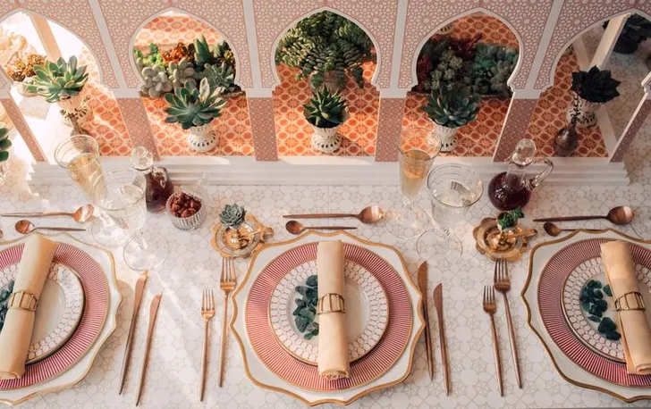 Arabesque Accents — Rectangular Table