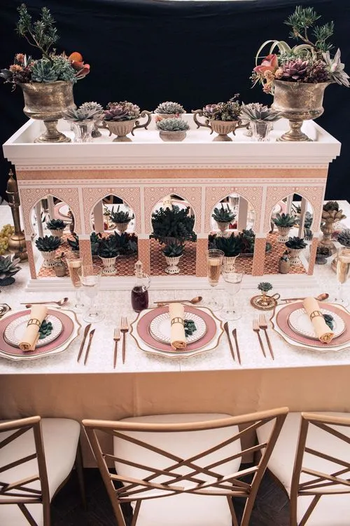 Arabesque Accents — Rectangular Table