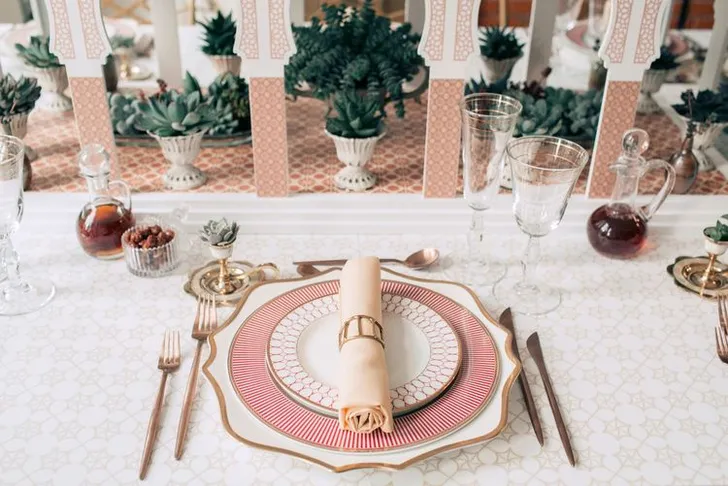 Arabesque Accents — Rectangular Table