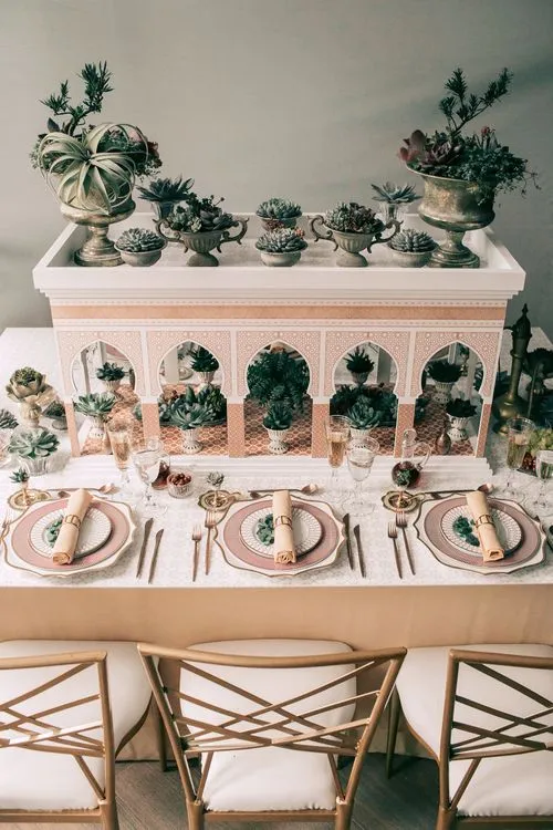 Arabesque Accents — Rectangular Table