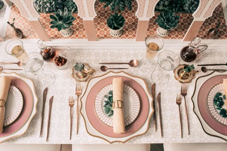 Arabesque Accents — Rectangular Table