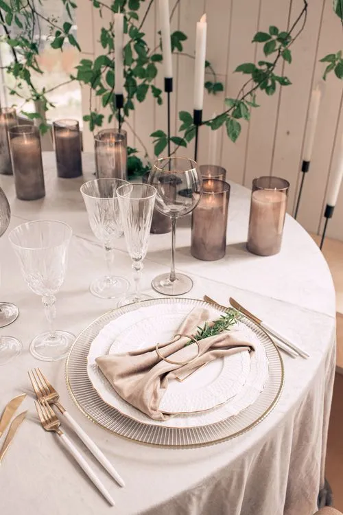 Artist’s Studio Setting — Round Table & Carved Chairs