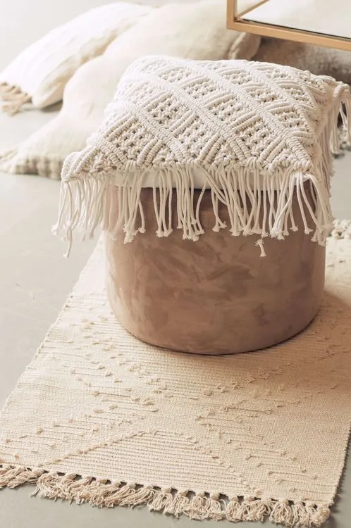 Boho Dinner on Cushions & Poufs — Rectangular Table