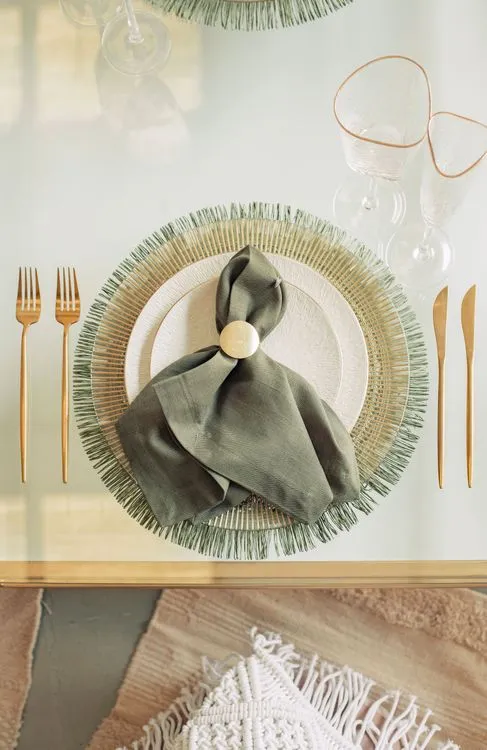 Boho Dinner on Cushions & Poufs — Rectangular Table