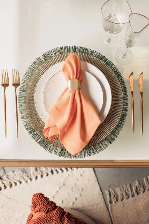 Boho Dinner on Cushions & Poufs — Rectangular Table