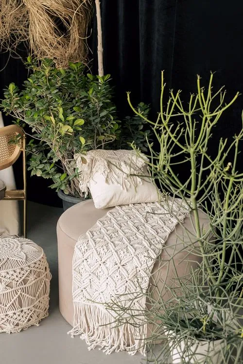 Boho Neutrals with Indian Printed Napkins