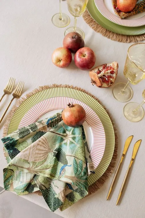 Boho Neutrals with Indian Printed Napkins