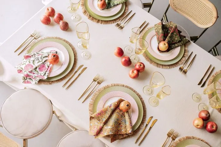 Boho Neutrals with Indian Printed Napkins