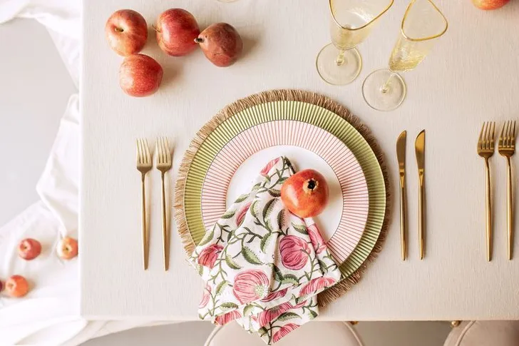 Boho Neutrals with Indian Printed Napkins