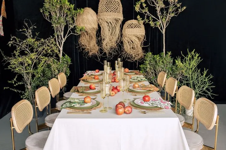 Boho Neutrals with Indian Printed Napkins