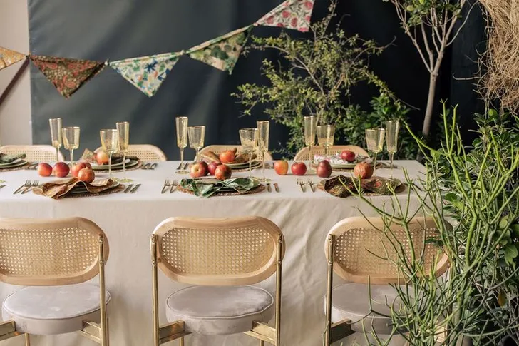 Boho Neutrals with Indian Printed Napkins