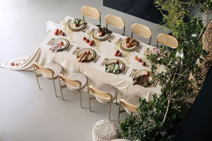 Boho Neutrals with Indian Printed Napkins