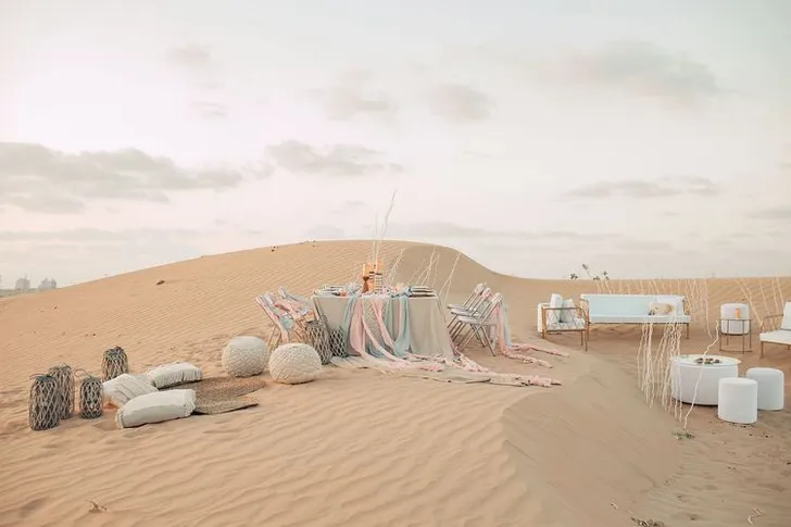 Boho-tablescape in the desert