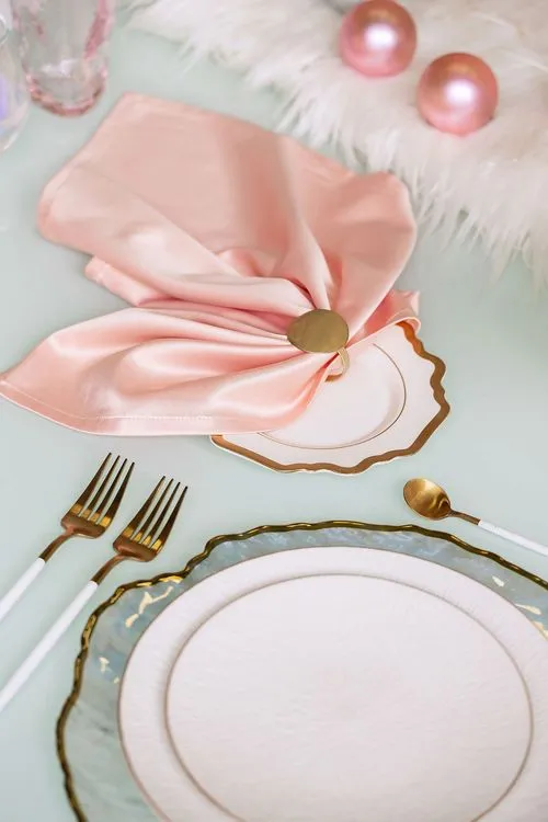 Christmas Caramel Pastels on a Serpentine Table