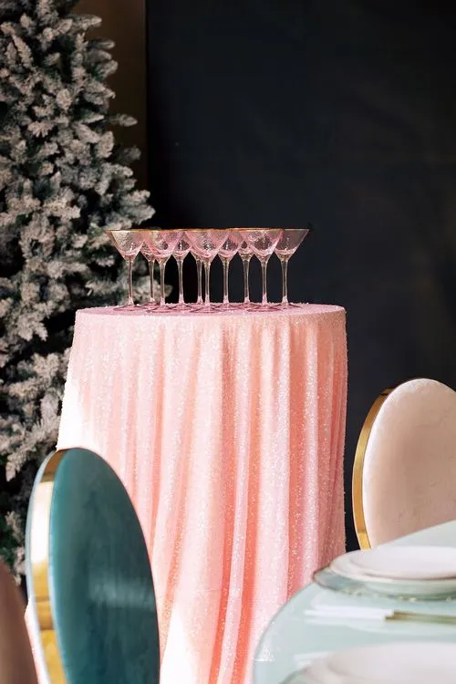 Christmas Caramel Pastels on a Serpentine Table