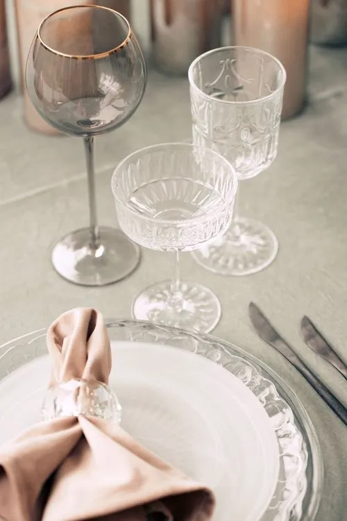 Classic Carved Chairs — Velvet Rectangular Dinner