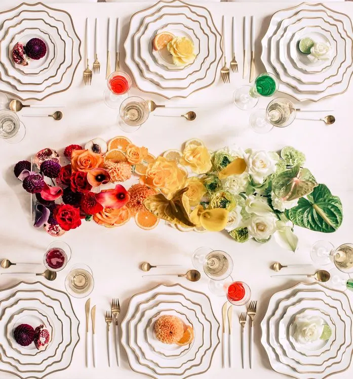 Classic Tablescape — Ombre Palette, Porcelain