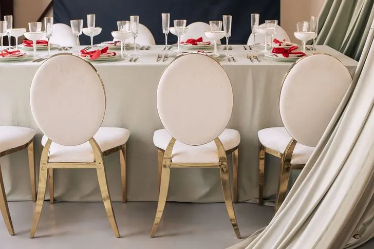 Clean New Year Setting — Drapery, Velvet, Red Bow