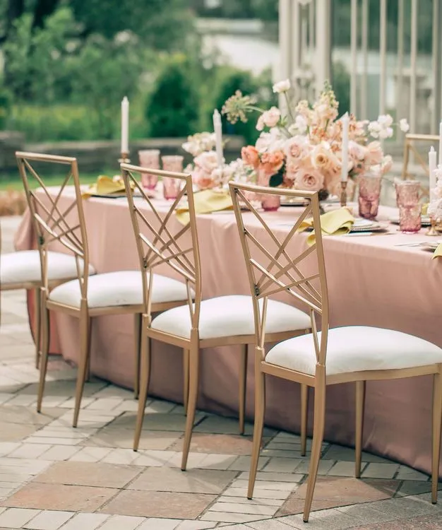 Coffee-Neutral Brunch — Rectangular Garden Setting