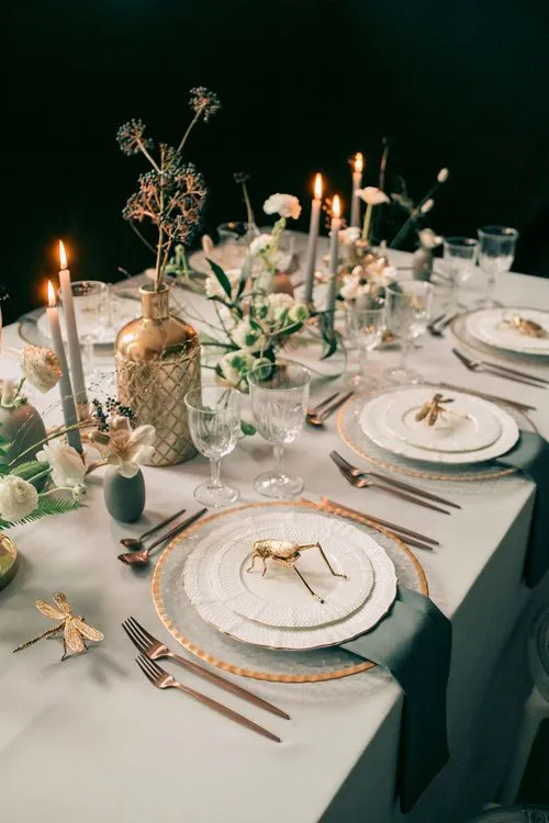 Elegant Set — Gold Accents & Bone China