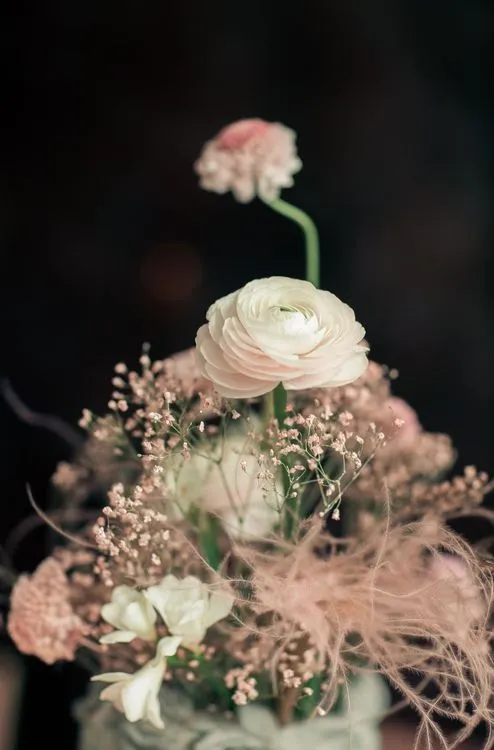 Emerald Sequin Mood — Rectangular Table with Purple