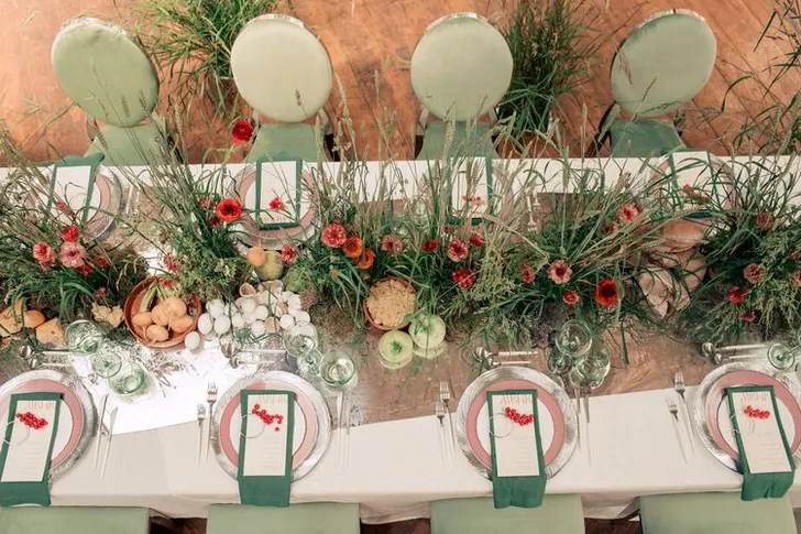 Farm-to-Table Elegance — Rectangular, Luxury Touches