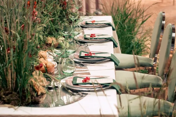 Farm-to-Table Elegance — Rectangular, Luxury Touches