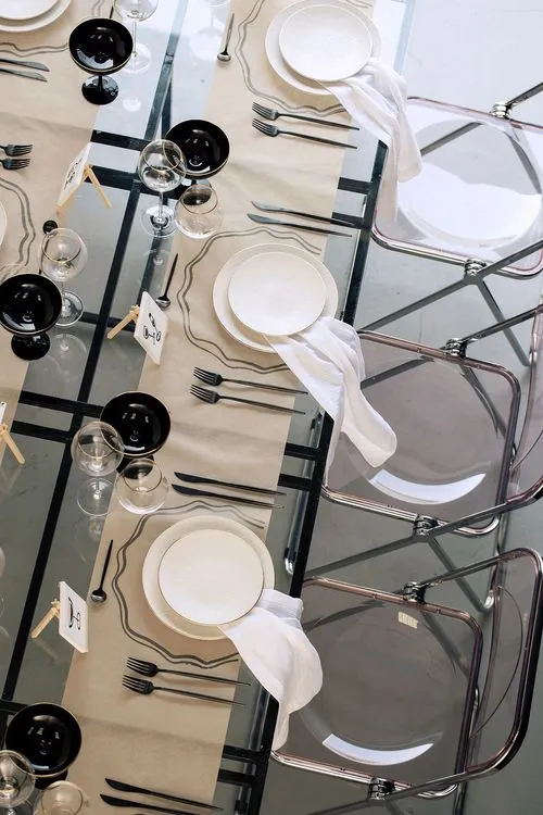 Glass Table and Acrylic Chairs — Gallery