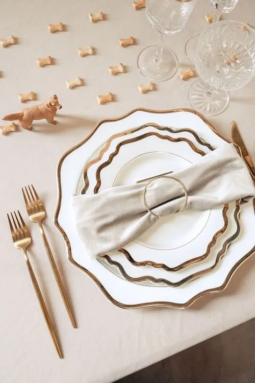 Ivory pet-friendly table setting