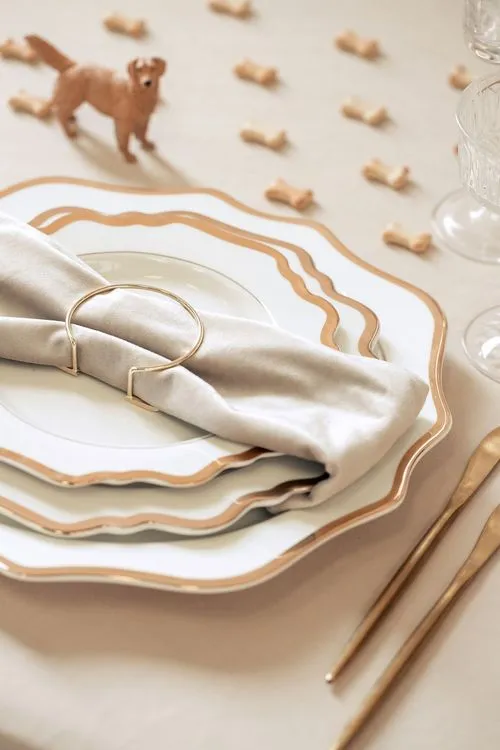 Ivory pet-friendly table setting