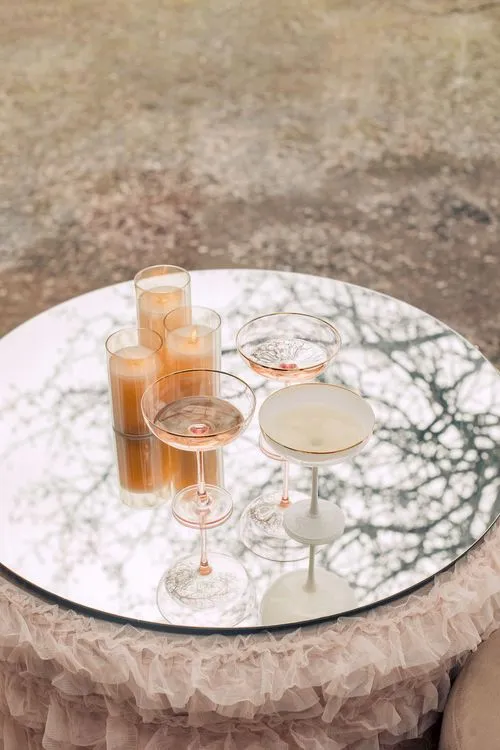 Ivory set  at rectangular table